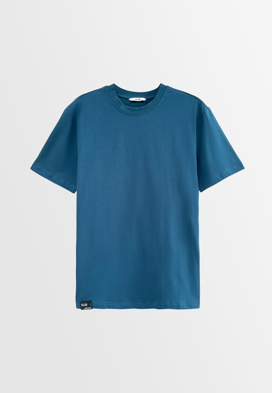 Men Short-Sleeve Basic Tee - Dark Blue - S3M587