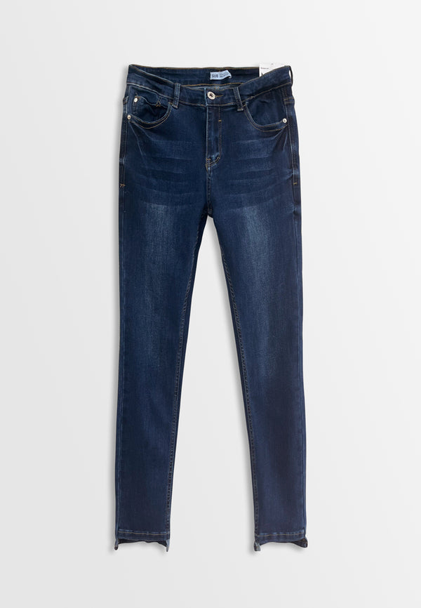 Women Skinny Fit Long Jeans - Dark Blue - H2W437
