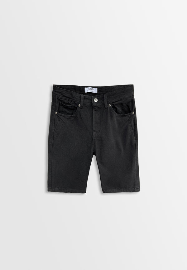 Men Short Jeans - Black - H2M471