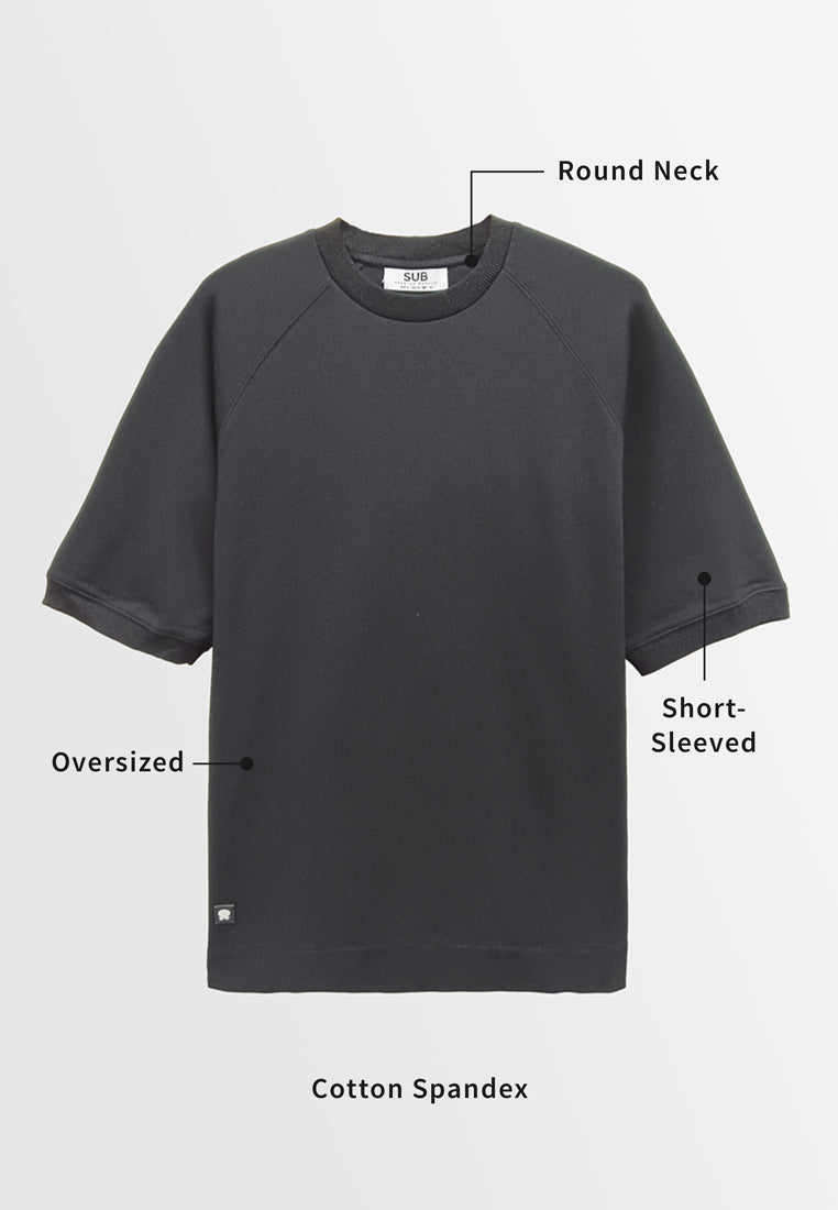 Men Short-Sleeve Fashion Tee - Black - S3M816