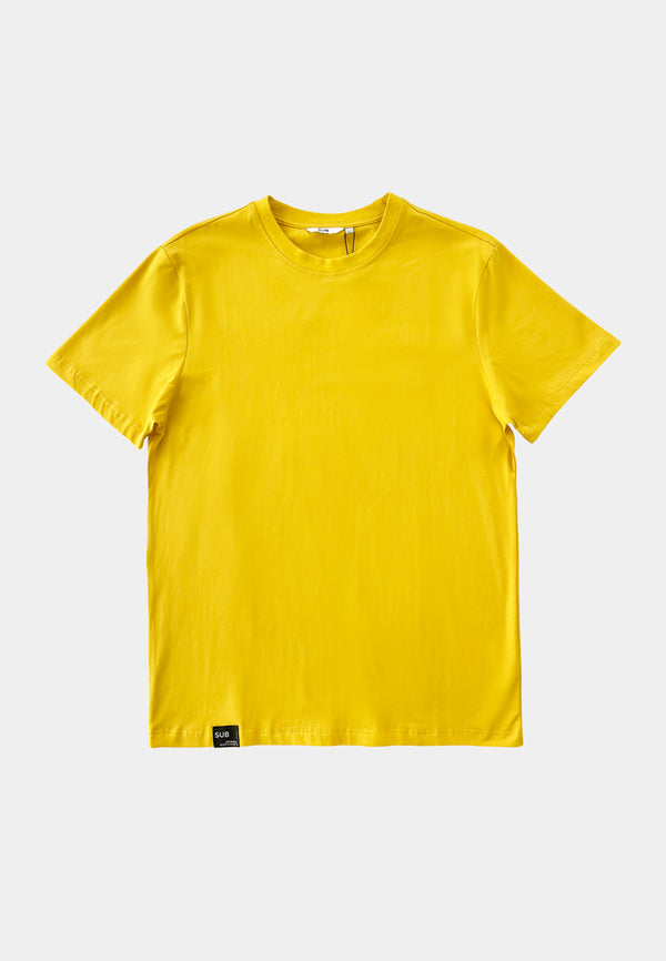 Men Short-Sleeve Basic Tee - Yellow - F2M313