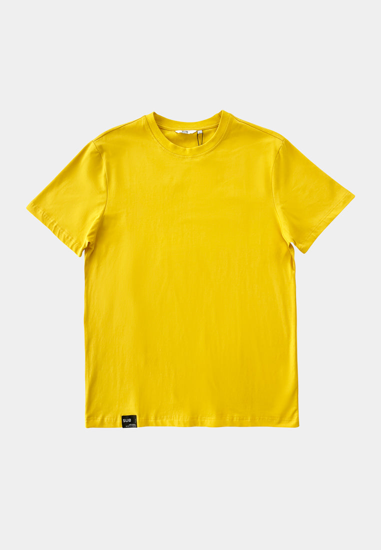 Men Short-Sleeve Basic Tee - Yellow - F2M313