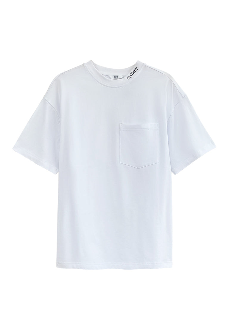 Men Short-Sleeve Fashion Tee - White - H2M469