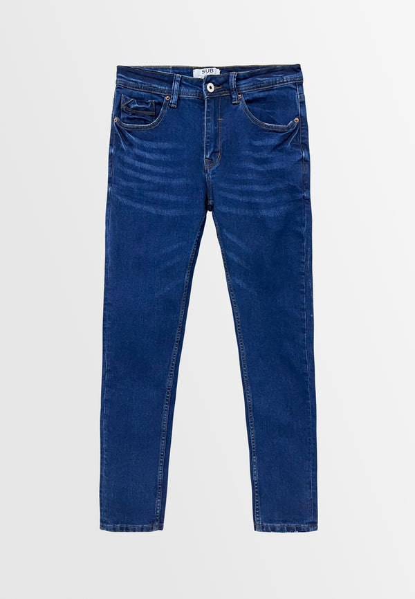 Men Skinny Fit Long Jeans - Dark Blue - S3M628