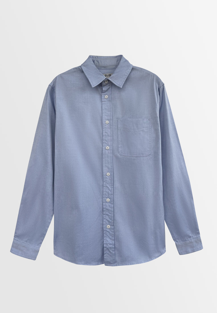 Men Long-Sleeve Shirt - Blue- H2M400