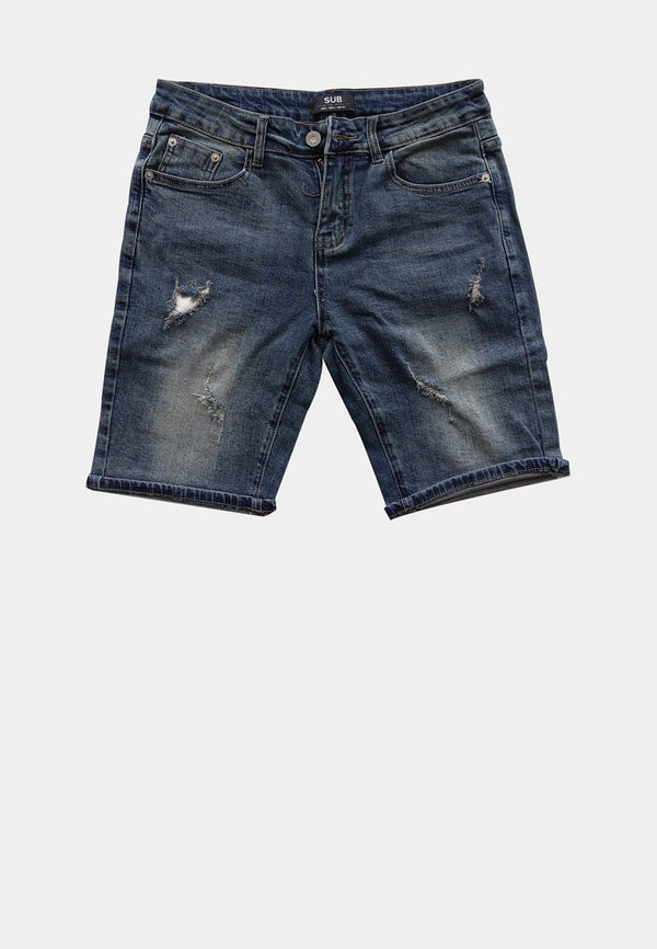 Men Short Jeans - Dark Blue - H1M128