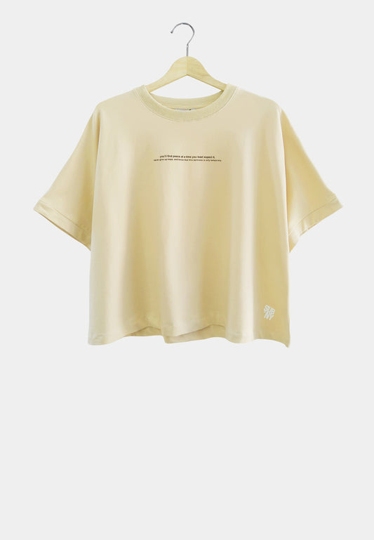 Women Oversized Fashion Tee - Khaki - S2W284