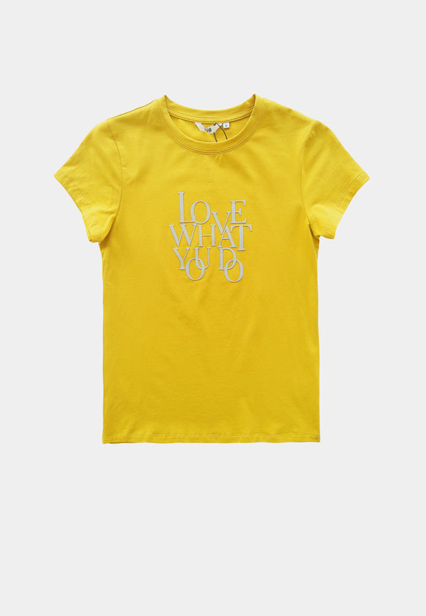 Women Short-Sleeve Graphic Tee - Yellow - M2W342