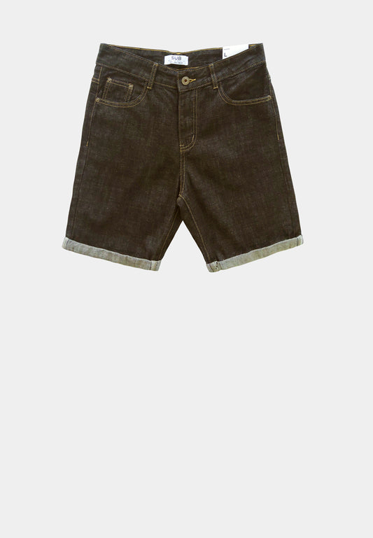 Men Short Jeans - Black - F2M354