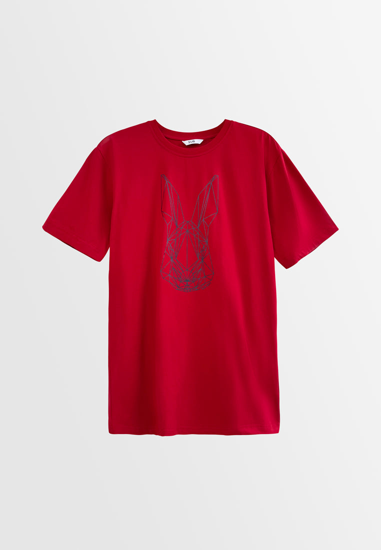Men Short-Sleeve Graphic Tee - Red - H2M450
