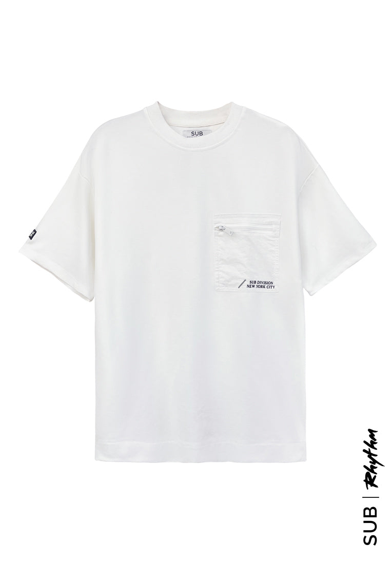 Men Short-Sleeve Fashion Tee - White - H2M481