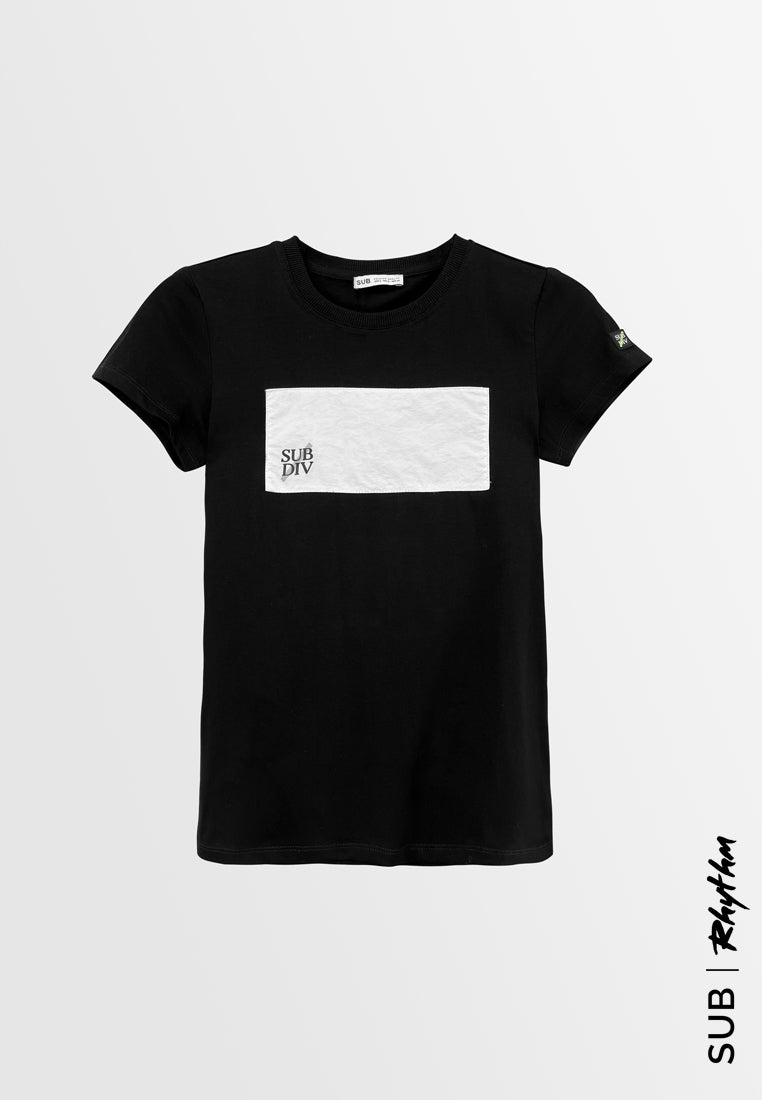 Women Short-Sleeve Graphic Tee - Black - H2W553