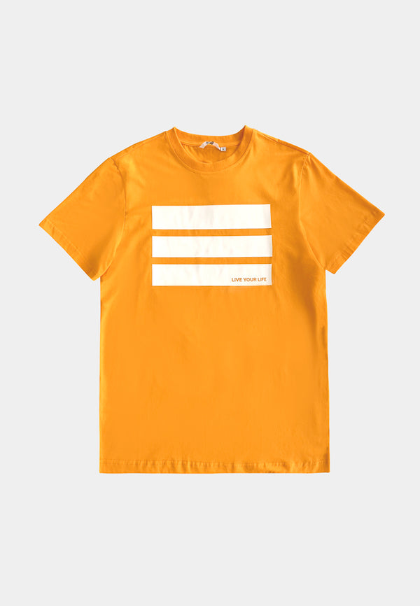 Men Short-Sleeve Graphic Tee - Orange - F2M331