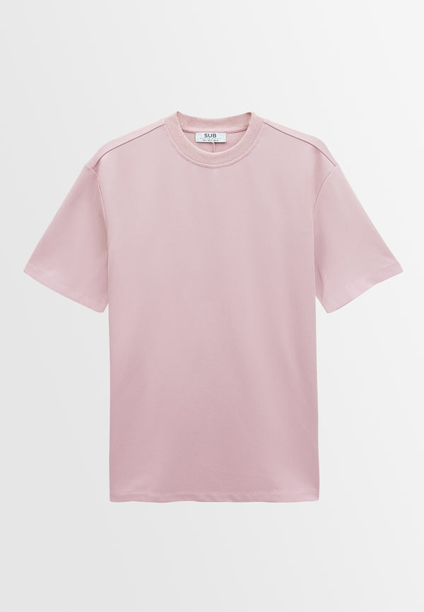 Men Short-Sleeve Fashion Tee - Pink - S3M815