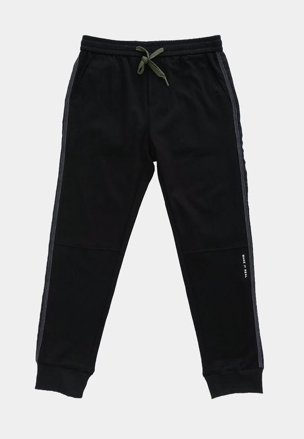 Men Long Pants Jogger - Black - H1M177