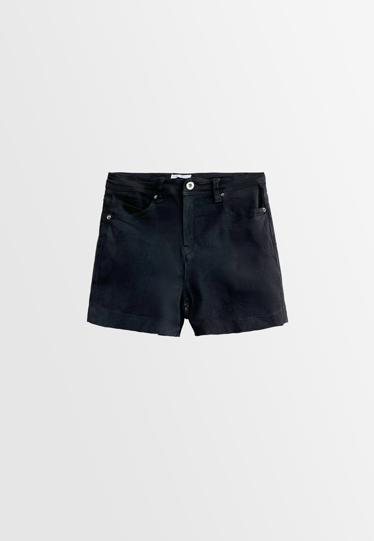 Women Short Jeans - Black - H2W506