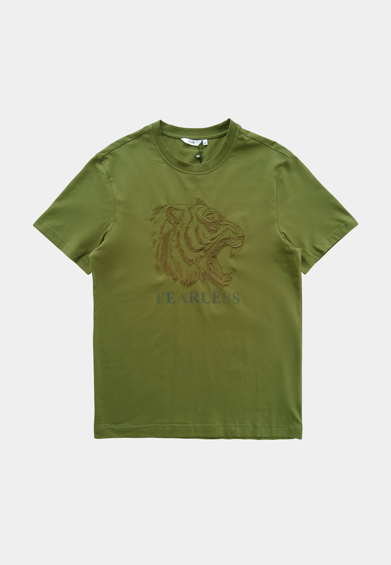 Men Short-Sleeve Graphic Tee - Dark Green - M2M272