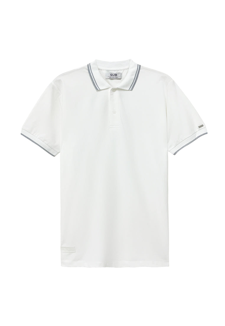 Men Short-Sleeve Polo Tee - White - H2M642