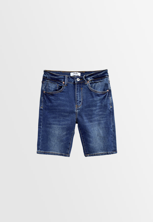 Men Short Jeans - Dark Blue - H2M429
