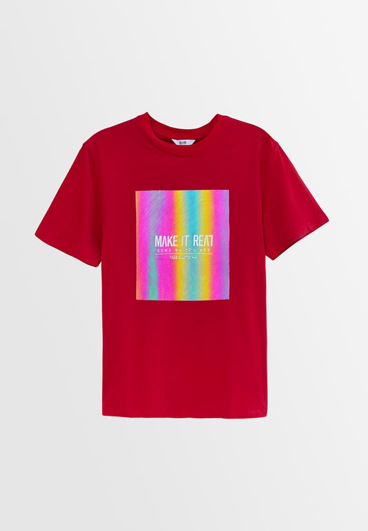 Men Short-Sleeve Graphic Tee - Red - H2M425