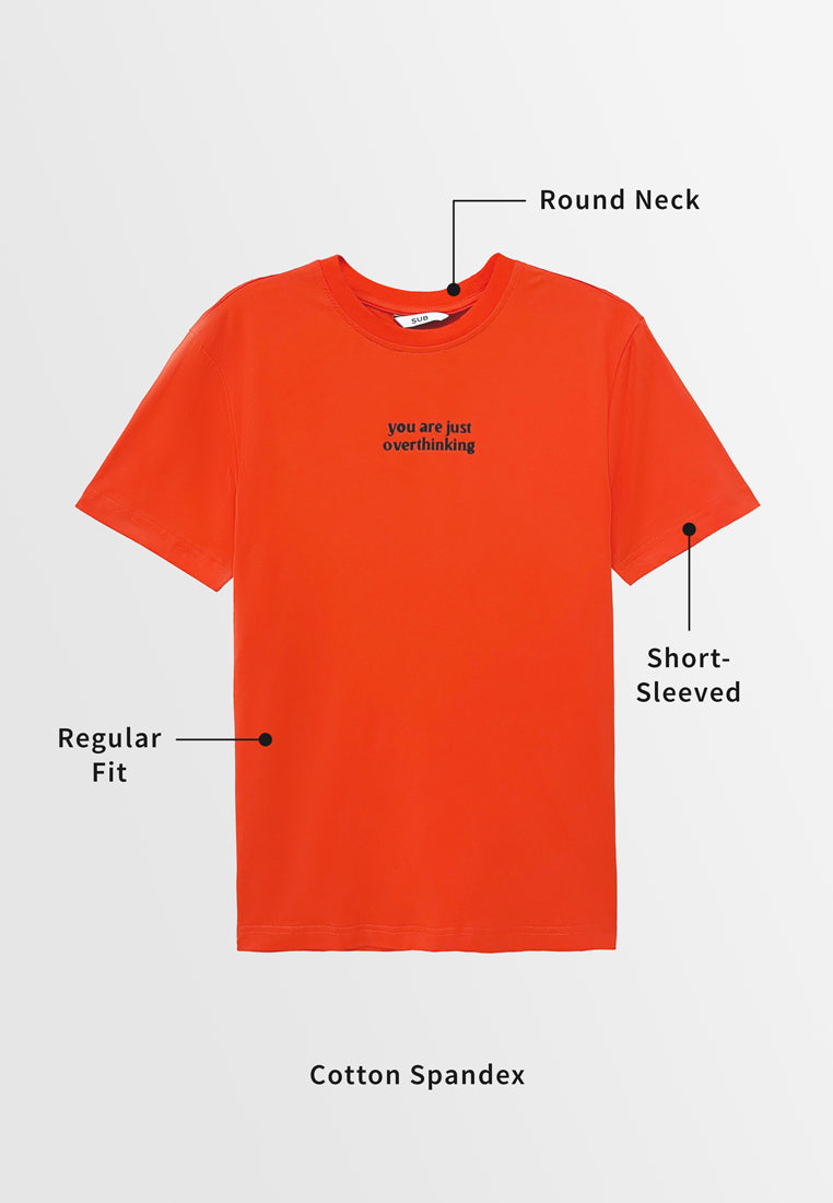 Men Short-Sleeve Graphic Tee - Orange - S3M613