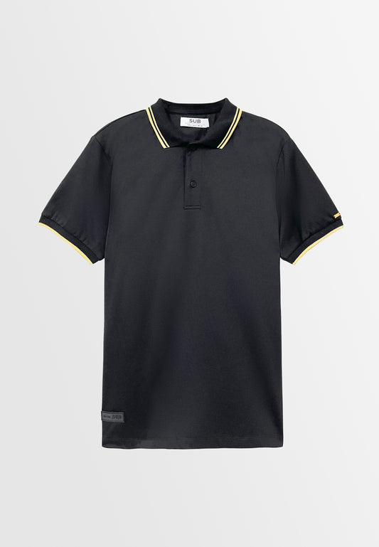 Men Short-Sleeve Polo Tee - Black - H2M641