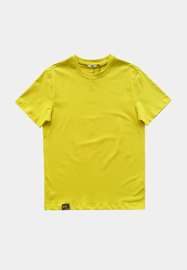 Men Short-Sleeve Basic Tee - Yellow - S2M199