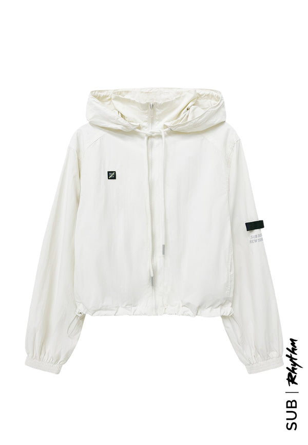 Women Hoodies Jacket - White - H2W552