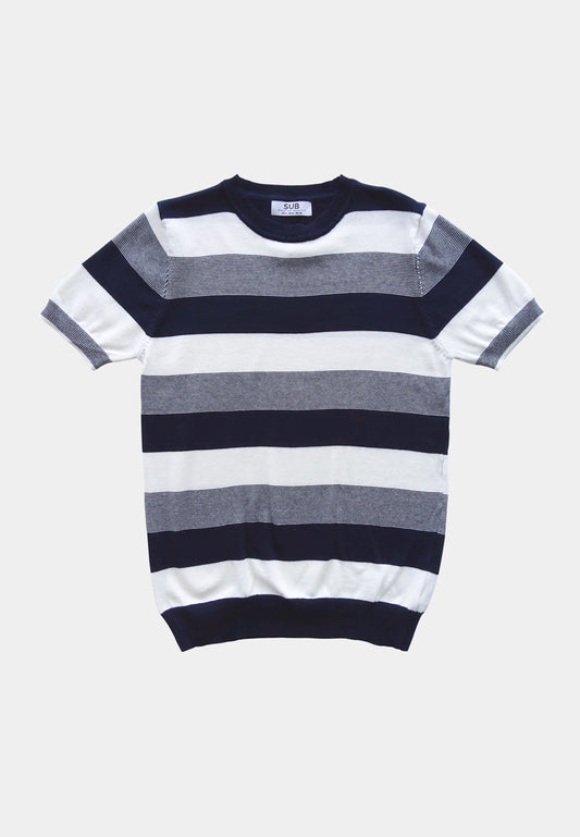 Men Short-Sleeve Knit Top - DARK BLUE - H1M236