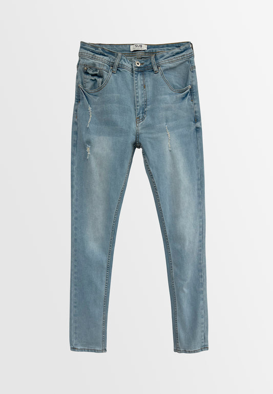 Men Skinny Fit Long Jeans - Blue - H2M433