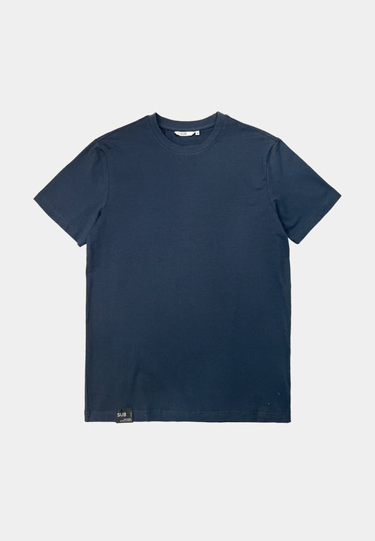 Men Short-Sleeve Basic Tee - Dark Blue - F2M328