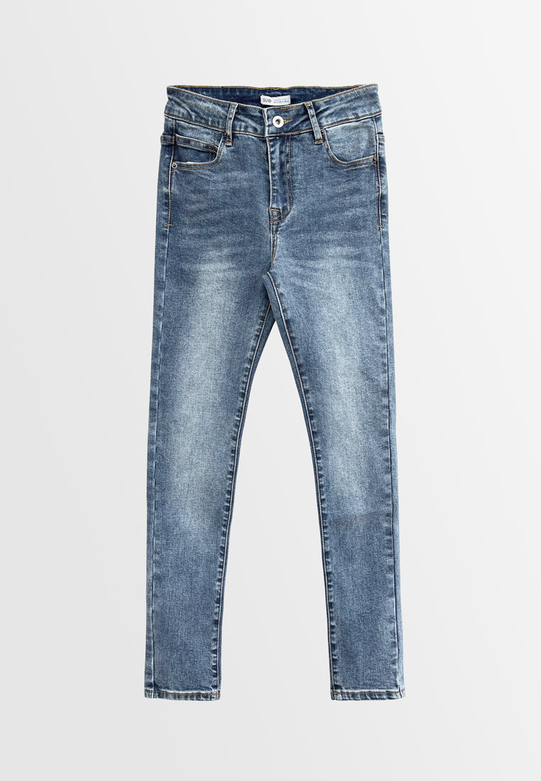 Women Skinny Fit Long Jeans - Blue - H2W481