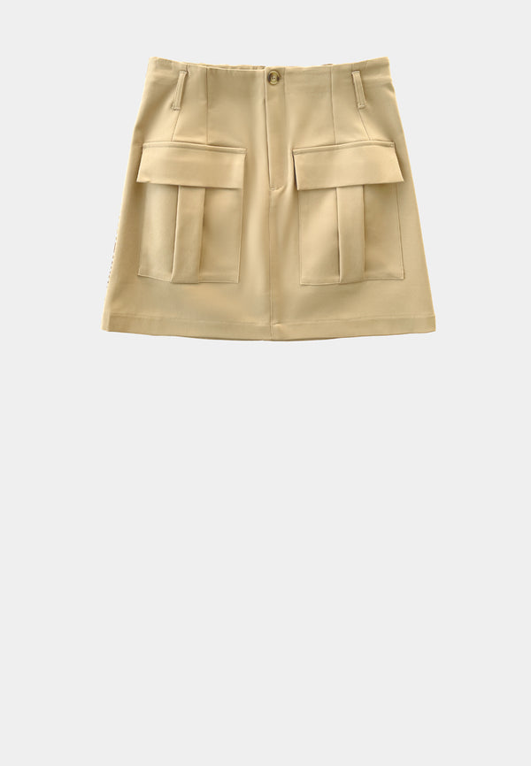 Women Cargo Skirt - Khaki - H0W950