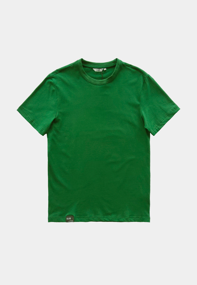 Men Short-Sleeve Basic Tee - Green - S2M196