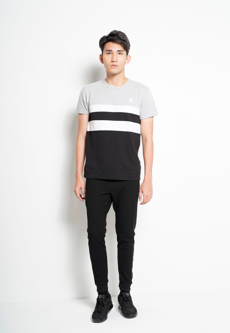 Men Color Block Short-Sleeve T-Shirt - Grey - H0M720
