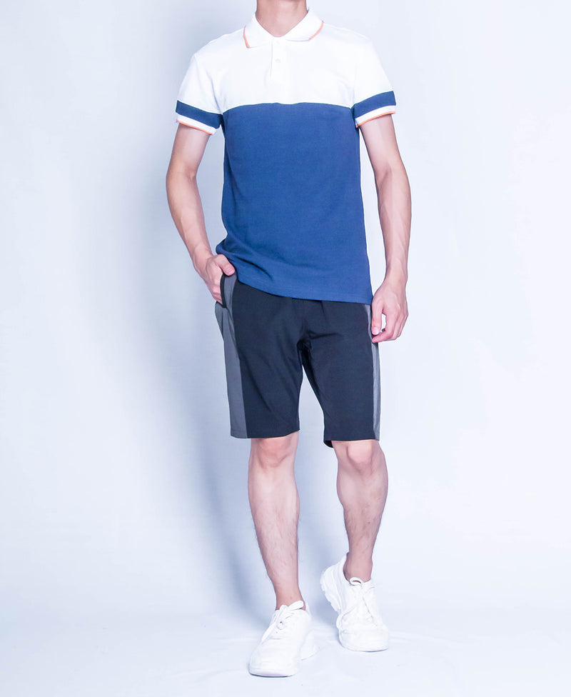 Men Fashion Polo Tee - Navy - H9M237