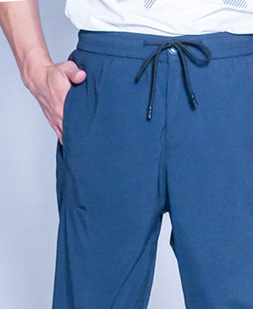 Men Long Slim Fit Pants - Blue - H9M209