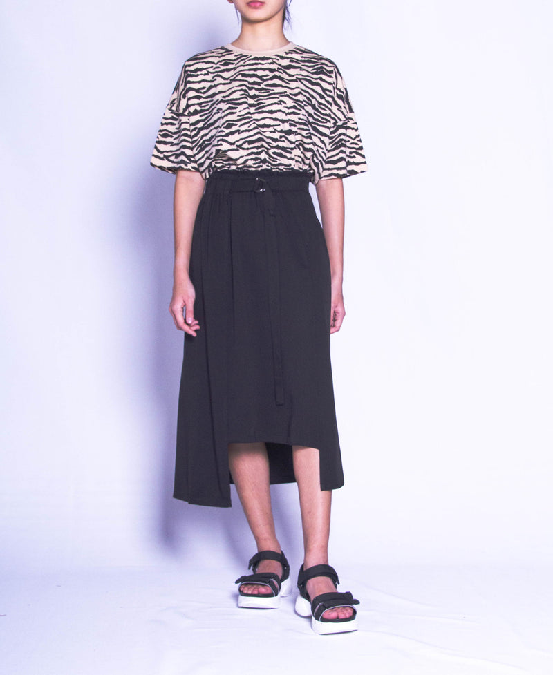 Women Long Skirt - Black - H9W335