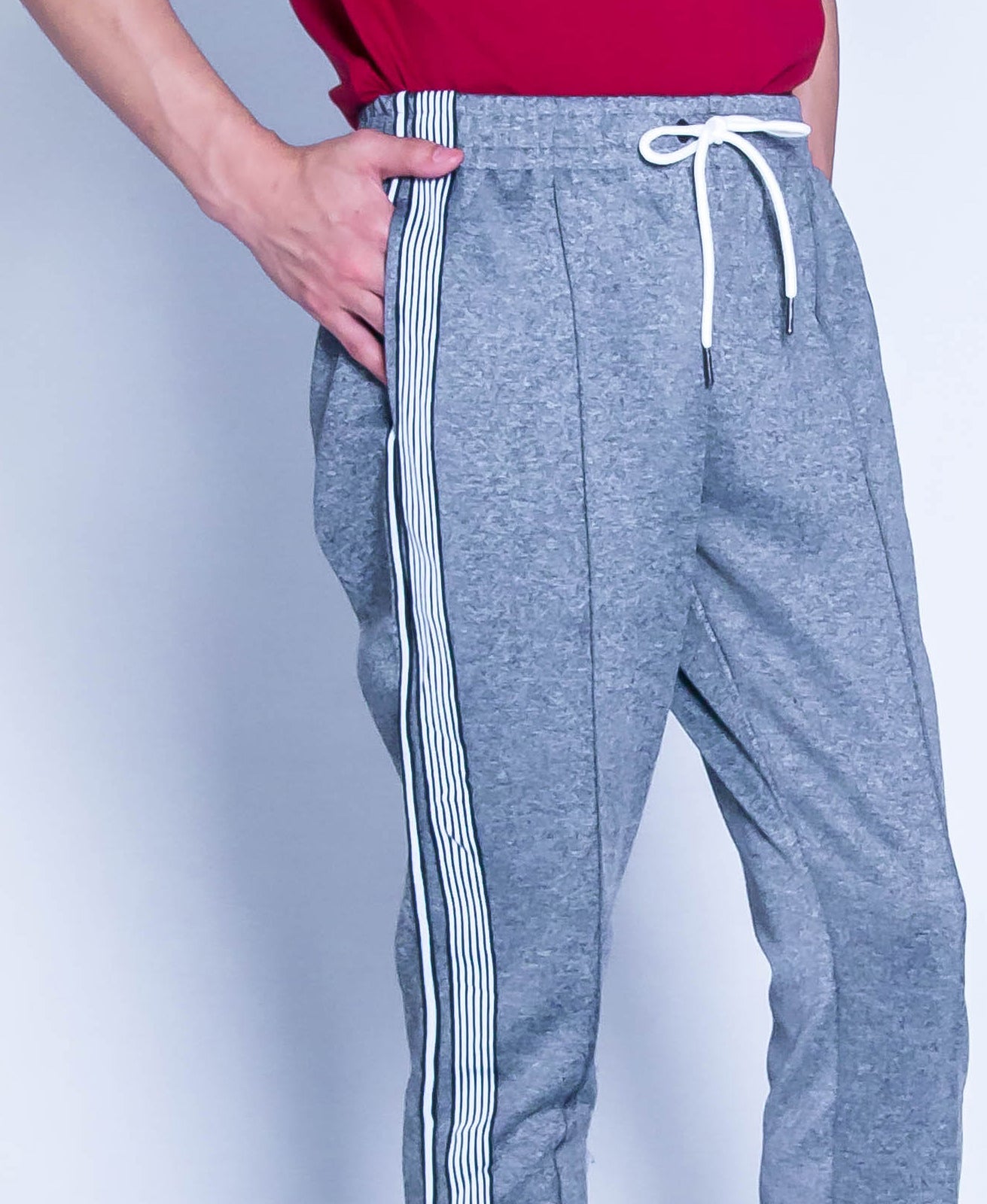 Men Knit Long Jogger - Dark Grey - H9M245