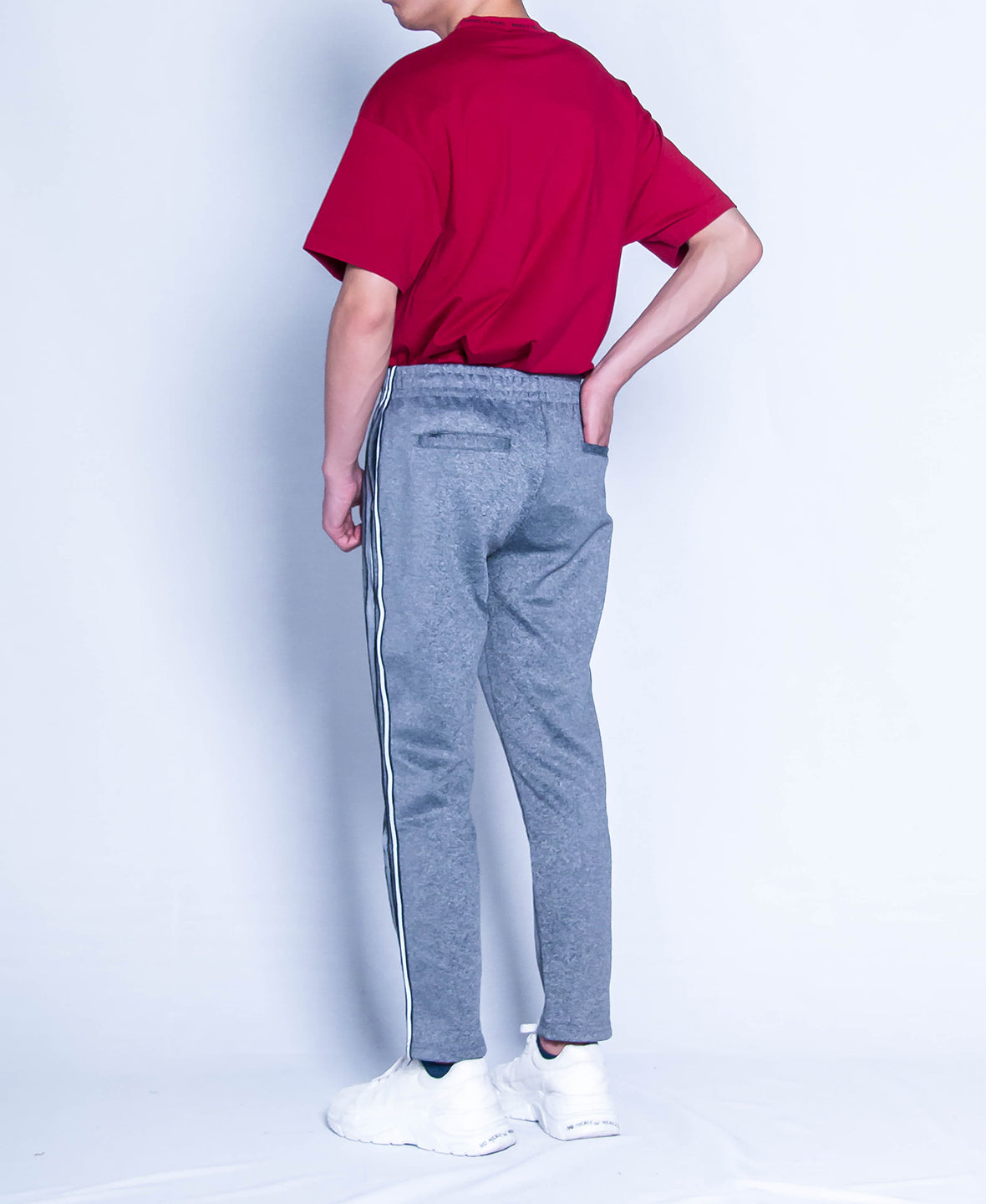 Men Knit Long Jogger - Dark Grey - H9M245