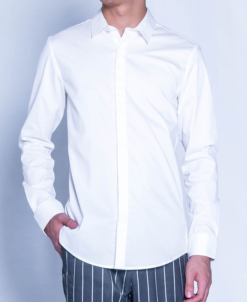 Men Long-Sleeve Shirt - White - H9M272