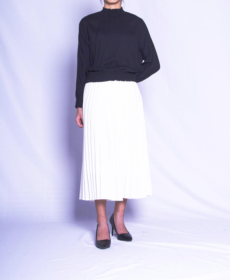 Women Long Sleeve Blouse - Black - H9W231