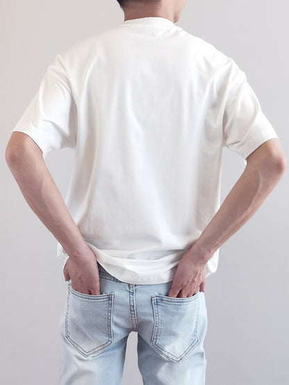 Men Oversized Fashion Tee- White - M0M493