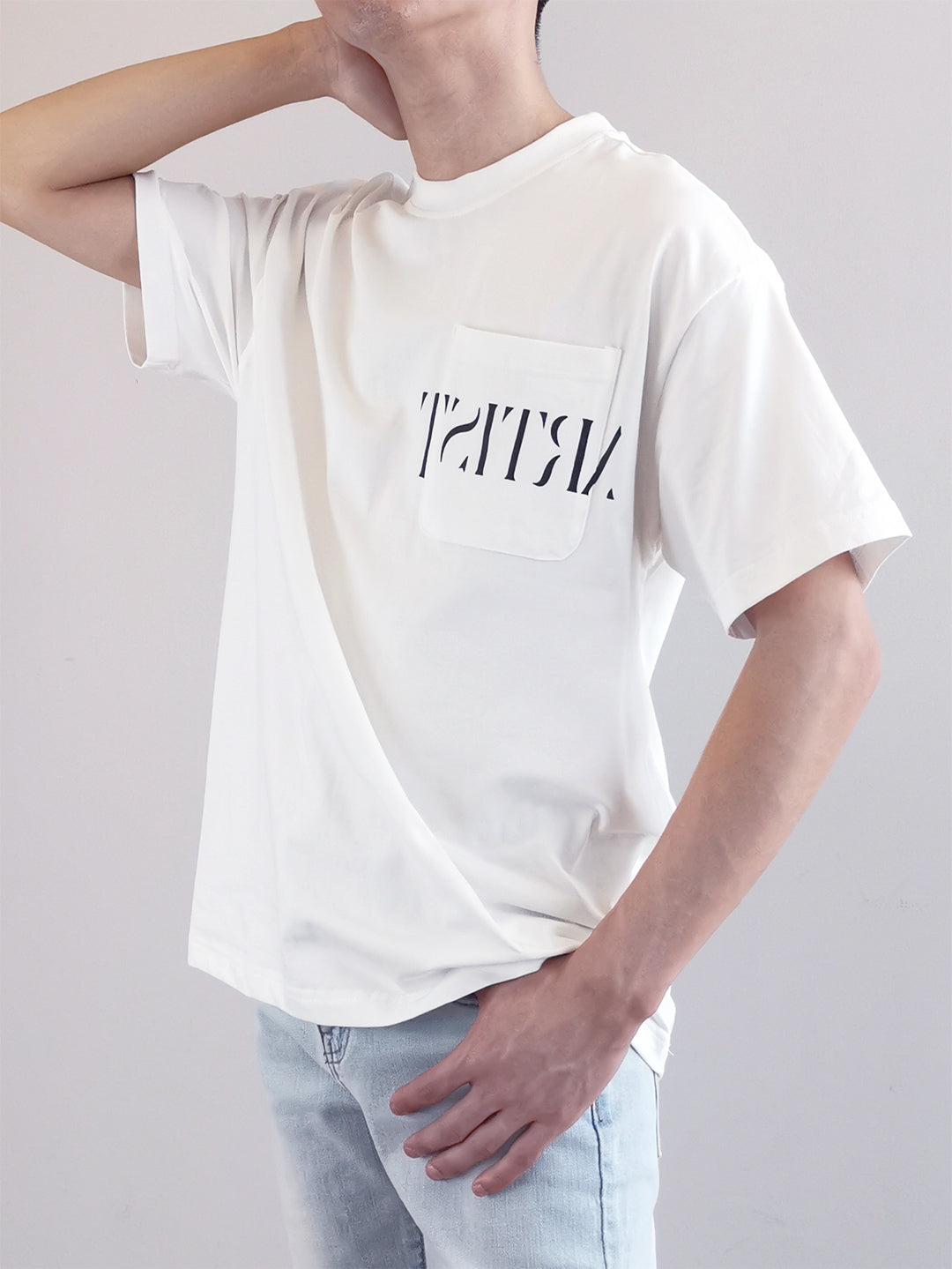Men Oversized Fashion Tee- White - M0M493