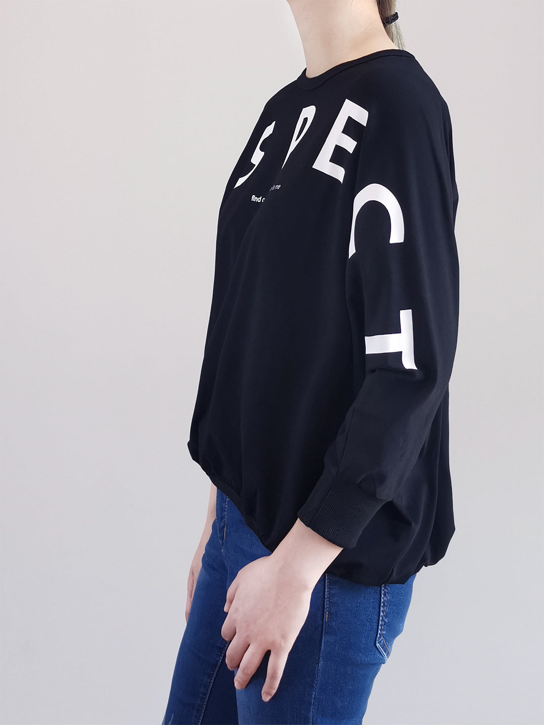 Women Fashion Tee- Black - M0W554