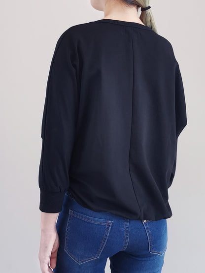 Women Fashion Tee- Black - M0W554