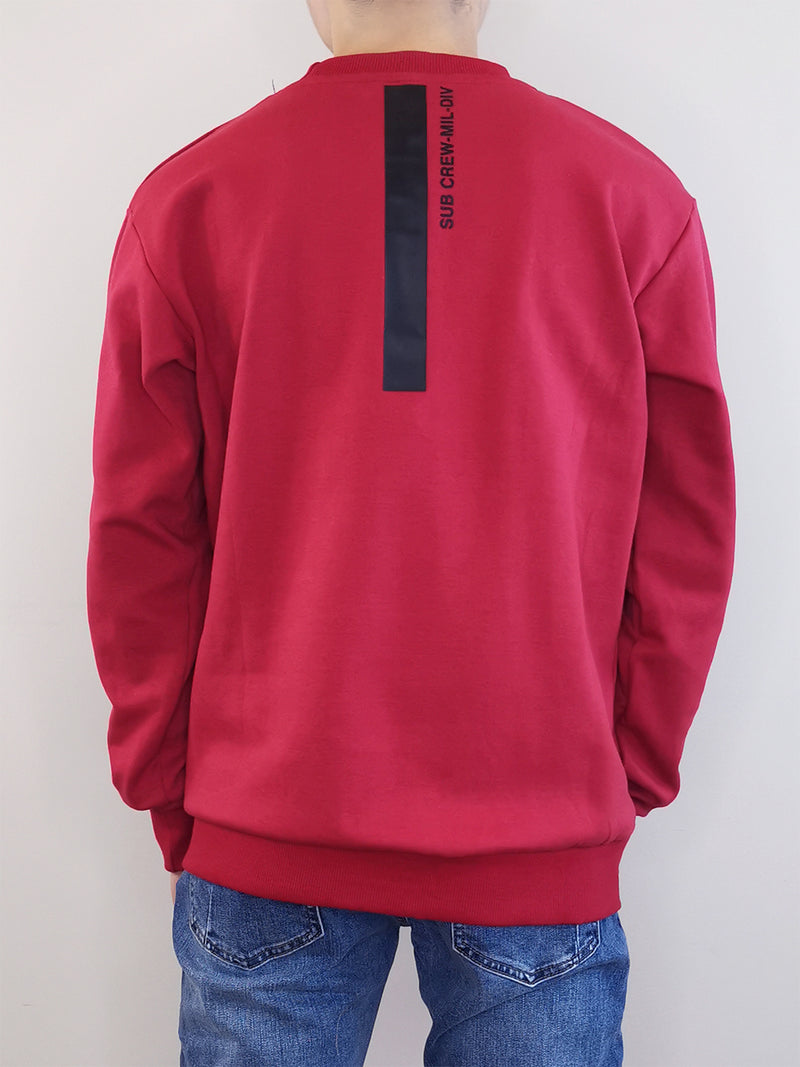 Men Long-Sleeve Sweatshirt - Dark Red - M0M491