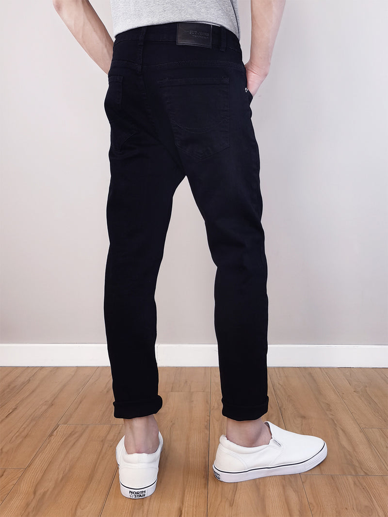 Men Long Jeans Skinny Fit - Black - M0M397