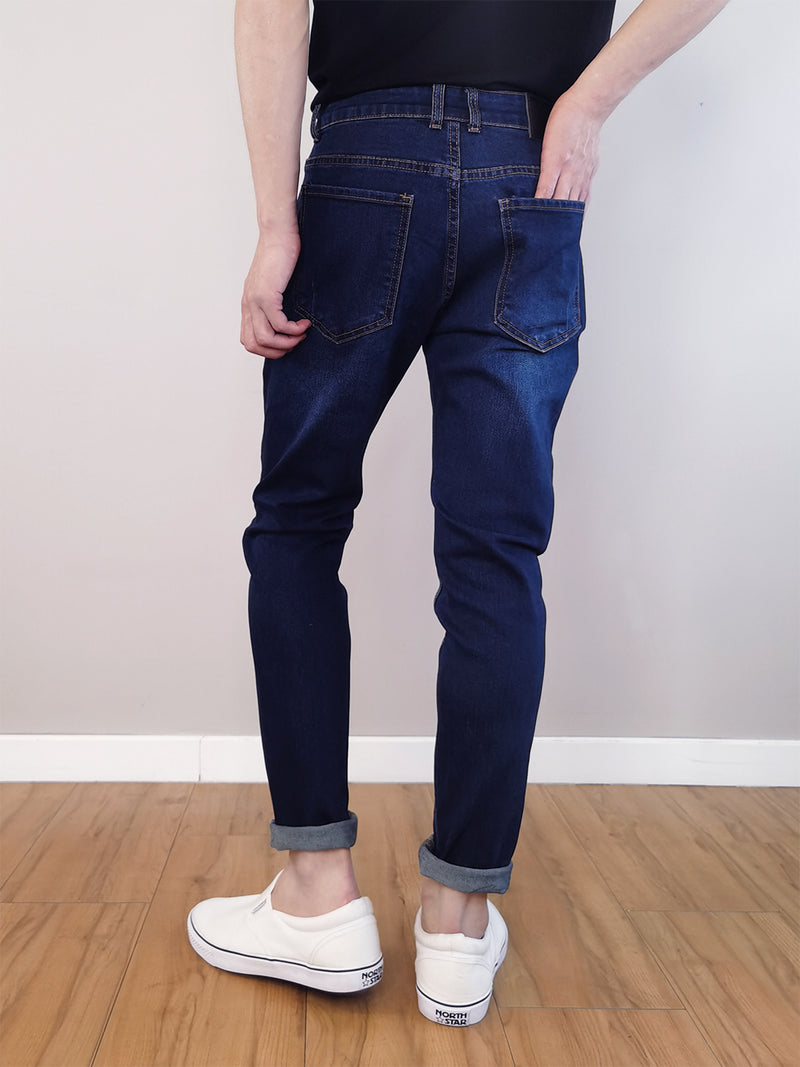Men Skinny Fit Long Jeans - Dark Blue - M0M399