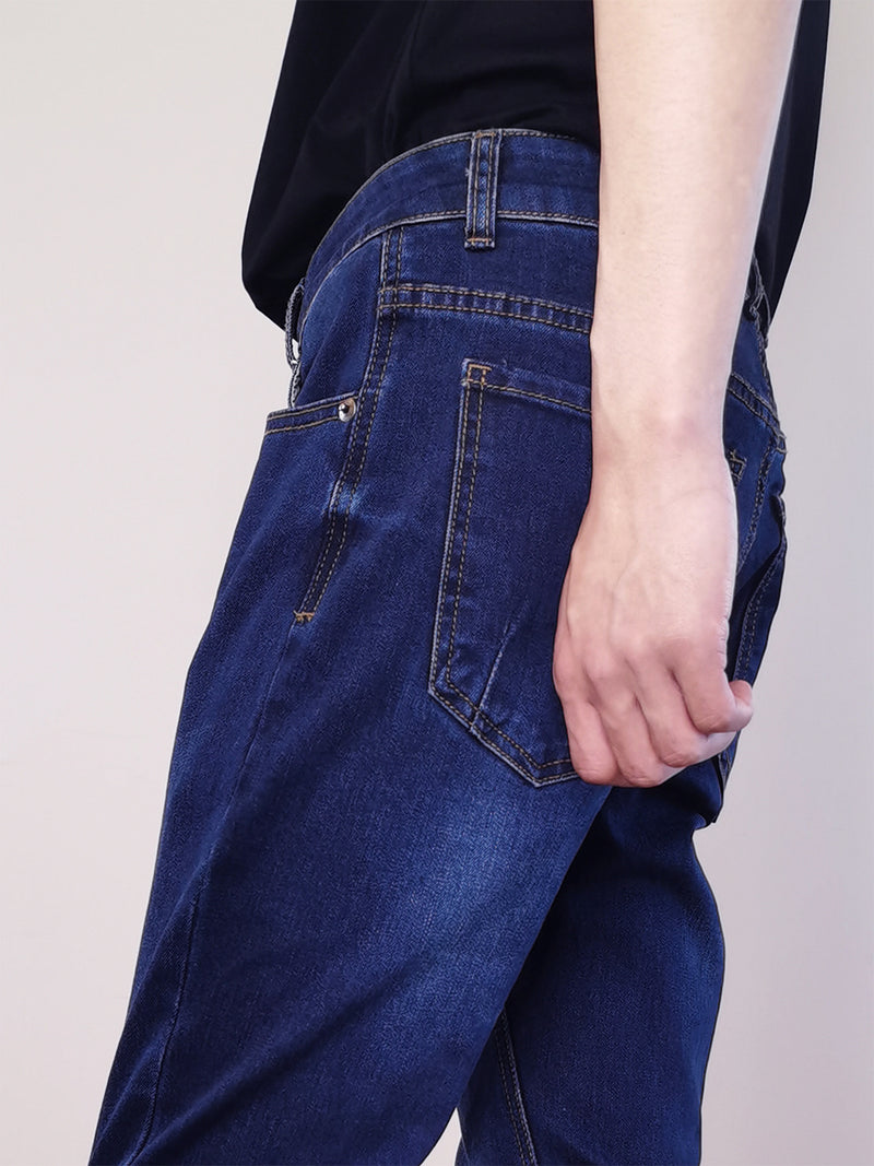 Men Skinny Fit Long Jeans - Dark Blue - M0M399